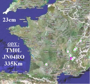 Carte des Contacts IARU UHF 2015 - 23cm