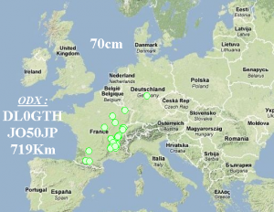 Carte des Contacts IARU UHF 2015 - 70cm